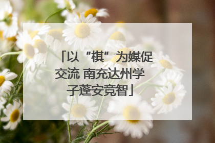 以“棋”为媒促交流 南充达州学子蓬安竞智