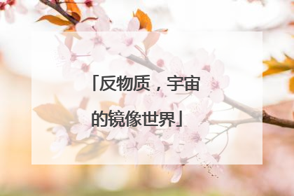 反物质，宇宙的镜像世界