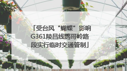 受台风“蝴蝶”影响 G361陵昌线鹦哥岭路段实行临时交通管制