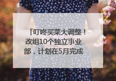 叮咚买菜大调整！改组10个独立事业部，计划在5月完成App端全面改版