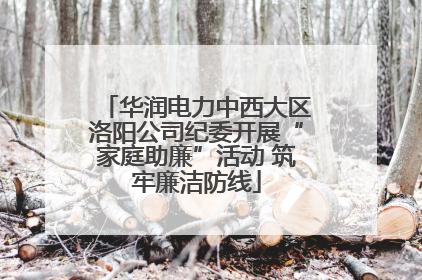 华润电力中西大区洛阳公司纪委开展“家庭助廉”活动 筑牢廉洁防线