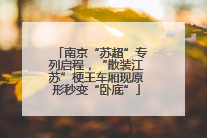 南京“苏超”专列启程，“散装江苏”梗王车厢现原形秒变“卧底”