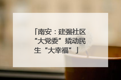南安：建强社区“大党委”撬动民生“大幸福”