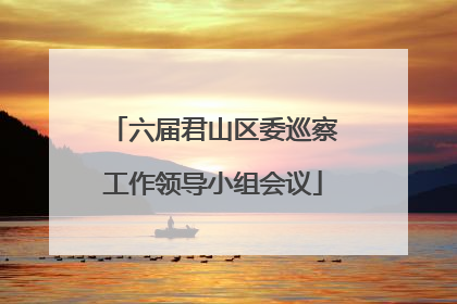 六届君山区委巡察工作领导小组会议