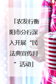 农发行衡阳市分行深入开展“民法典宣传月”活动
