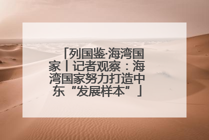 列国鉴·海湾国家丨记者观察：海湾国家努力打造中东“发展样本”