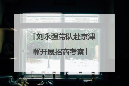 刘永强带队赴京津冀开展招商考察