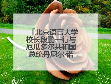 北京语言大学校长段鹏一行与厄瓜多尔共和国总统丹尼尔·诺沃亚阁下座谈