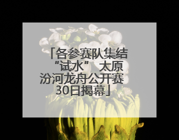 各参赛队集结“试水” 太原汾河龙舟公开赛30日揭幕