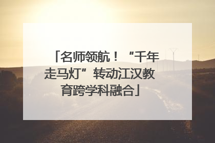 名师领航！“千年走马灯”转动江汉教育跨学科融合
