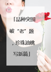 品种突围破“老”题，珍珠油桃写新篇