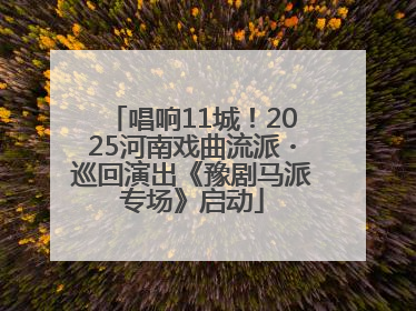 唱响11城！2025河南戏曲流派・巡回演出《豫剧马派专场》启动