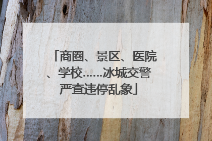 商圈、景区、医院、学校……冰城交警严查违停乱象