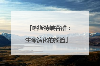 喀斯特峡谷群：生命演化的摇篮
