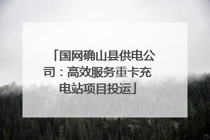 国网确山县供电公司：高效服务重卡充电站项目投运