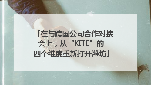 在与跨国公司合作对接会上，从“KITE”的四个维度重新打开潍坊