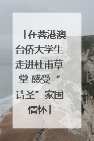 在蓉港澳台侨大学生走进杜甫草堂 感受“诗圣”家国情怀