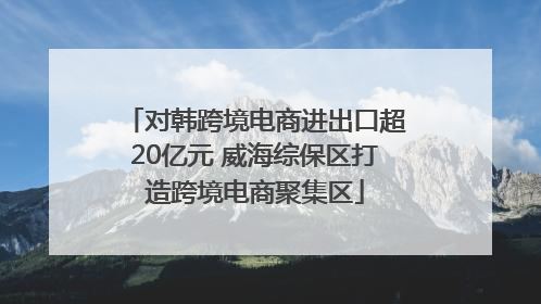 对韩跨境电商进出口超20亿元 威海综保区打造跨境电商聚集区