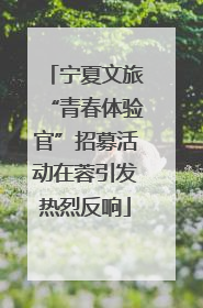 宁夏文旅“青春体验官”招募活动在蓉引发热烈反响
