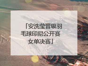 安洗莹晋级羽毛球印尼公开赛女单决赛