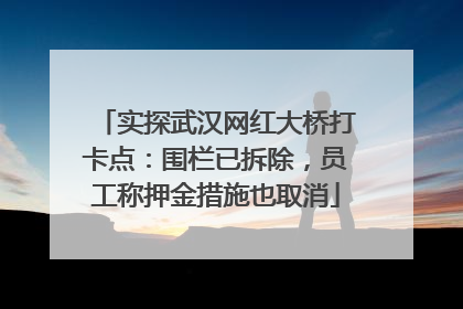 实探武汉网红大桥打卡点：围栏已拆除，员工称押金措施也取消