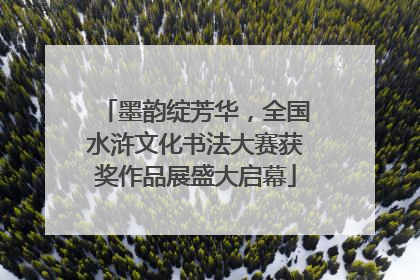 墨韵绽芳华，全国水浒文化书法大赛获奖作品展盛大启幕