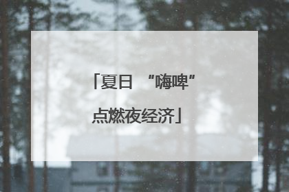 夏日 “嗨啤” 点燃夜经济