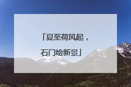 夏至荷风起，石门绘新景