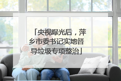 央视曝光后，萍乡市委书记实地督导垃圾专项整治