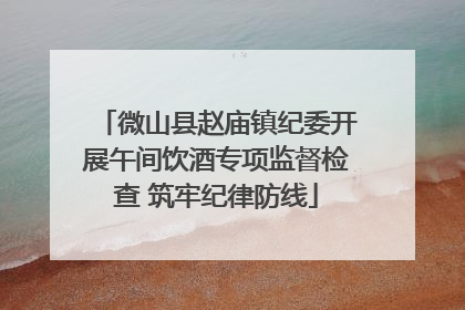 微山县赵庙镇纪委开展午间饮酒专项监督检查 筑牢纪律防线