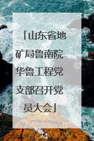 山东省地矿局鲁南院华鲁工程党支部召开党员大会