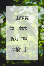 山东夏津：南水助力“吨半粮”
