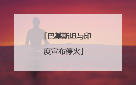 巴基斯坦与印度宣布停火