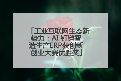 工业互联网生态新势力：AI 钉铛智造生产ERP获创新创业大赛优胜奖