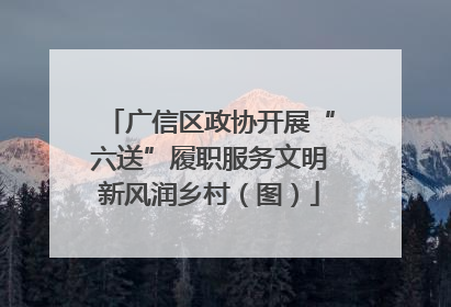 广信区政协开展“六送”履职服务文明新风润乡村（图）