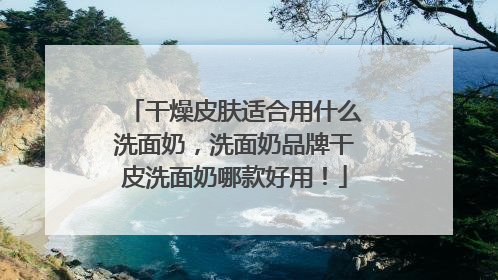 干燥皮肤适合用什么洗面奶，洗面奶品牌干皮洗面奶哪款好用！