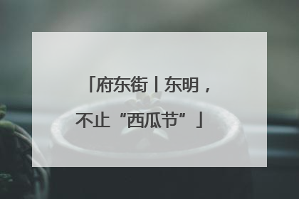 府东街丨东明，不止“西瓜节”
