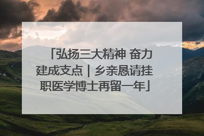 弘扬三大精神 奋力建成支点｜乡亲恳请挂职医学博士再留一年