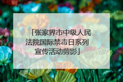 张家界市中级人民法院国际禁毒日系列宣传活动剪影