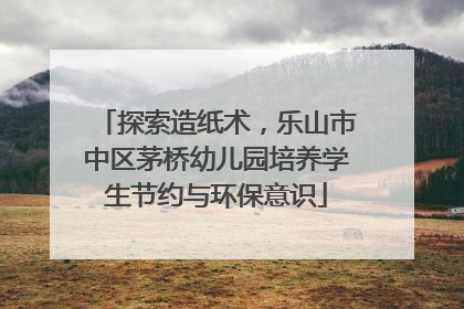 探索造纸术，乐山市中区茅桥幼儿园培养学生节约与环保意识
