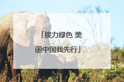 接力绿色 美丽中国我先行