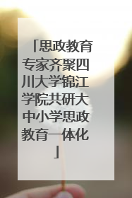 思政教育专家齐聚四川大学锦江学院共研大中小学思政教育一体化