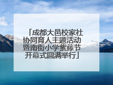 成都大邑校家社协同育人主题活动暨南街小学紫藤节开幕式圆满举行