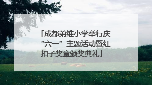 成都弟维小学举行庆“六一”主题活动暨红扣子奖章颁奖典礼