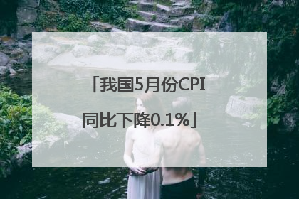 我国5月份CPI同比下降0.1%