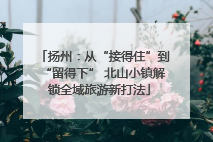 扬州：从“接得住”到“留得下” 北山小镇解锁全域旅游新打法