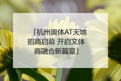 杭州奥体AT天地招商启幕 开启文体商融合新篇章