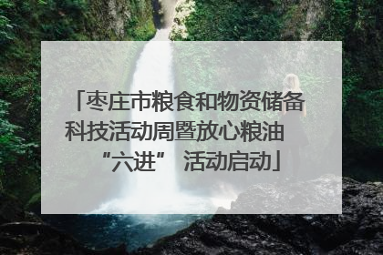枣庄市粮食和物资储备科技活动周暨放心粮油 “六进” 活动启动