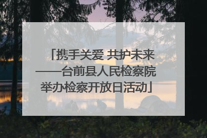 携手关爱 共护未来——台前县人民检察院举办检察开放日活动