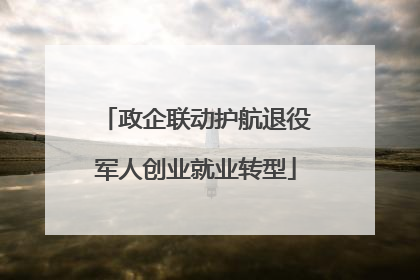 政企联动护航退役军人创业就业转型